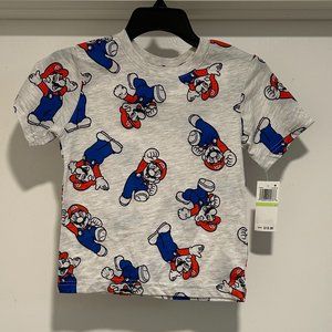 SUPER MARIO WHITE TEE WITH MARIO LOGO